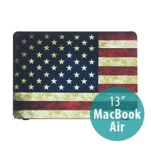 Ochranné plastové puzdro pre Apple MacBook Air 13,3 - retro vlajka USA