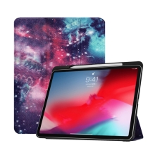 Pouzdro pro Apple iPad Pro 11" - funkce chytrého uspání + stojánek - barevná galaxie