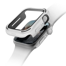 Kryt UNIQ Moduo pro Apple Watch 44 / 45mm - výměnnné rámečky - plastový - modrý / žlutý