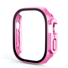 Tvrdené sklo + rámik pre Apple Watch Ultra 49 mm - ružové