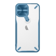 Kryt NILLKIN Cyclops pro Apple iPhone 13 Pro Max - krytka fotoaparátu + stojánek - plastový / gumový - modrý