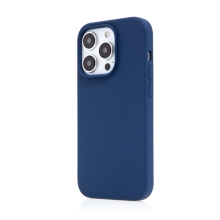 Kryt pro Apple iPhone 14 Pro - silikonový - podpora MagSafe - tmavě modrý