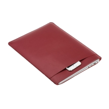 SOYAN puzdro / obal pre Apple Macbook Air 13" / Pro 13" - s vreckom - umelá koža - červené