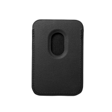 Puzdro na kreditnú kartu s MagSafe pripojením pre Apple iPhone - Umelá koža - Čierne