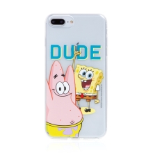 Kryt Sponge Bob pro Apple iPhone 7 Plus / 8 Plus - gumový - Sponge Bob s Patrikem