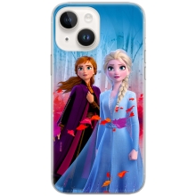 DISNEY kryt pre Apple iPhone 14 - Ľadové kráľovstvo - Anna a Elsa - gumový