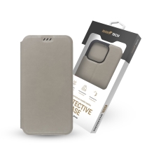 RHINOTECH Flipové puzdro Eco pre Apple iPhone 14 - syntetická koža - sivé