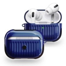 Pouzdro / obal pro Apple AirPods Pro - plastové / gumové - tmavě modré / černé