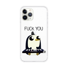 Kryt pro Apple iPhone 11 Pro Max - gumový - tučňák "Fuck You"