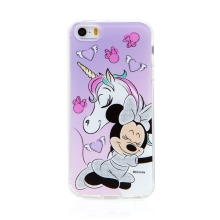 Kryt DISNEY pro Apple iPhone 5 / 5S / SE - myška Minnie - Minnie a jednorožec - gumový
