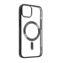 Kryt SWISSTEN Clear Jelly MagStick Metal pre Apple iPhone 13 mini - transparentný / čierny