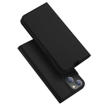 Puzdro DUX DUCIS pre Apple iPhone 14 - stojan - umelá koža - čierne