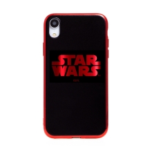 Kryt STAR WARS pro Apple iPhone Xr - gumový - černý / červený