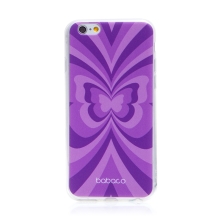 Kryt BABACO pro Apple iPhone 6 / 6S - Motýlí efekt - gumový - fialový