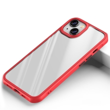 Kryt pro Apple iPhone 13 mini - plastový / gumový - průhledný / červený