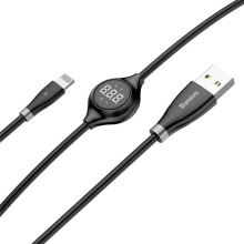 Synchronizační a nabíjecí kabel BASEUS - Lightning pro Apple zařízení - LCD displej - 1,2m - černý