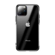 Kryt BASEUS Shining pro Apple iPhone 11 Pro Max - gumový - pokovený - průhledný / černý