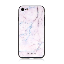 Kryt BABACO pro Apple iPhone 7 / 8 / SE (2020) / SE (2022) - skleněný - růžový mramor