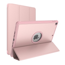 Puzdro/kryt pre Apple iPad 10,2" (2019-2021) - výrez na logo - priehradka na ceruzku - ružové