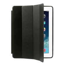 Pouzdro / kryt pro Apple iPad 2 / 3 / 4 - funkce chytrého uspání + stojánek - černé