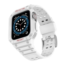 Kryt / pouzdro pro Apple Watch 44mm / 45mm - celotělové + řemínek - odolný - bílý