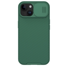 Kryt NILLKIN CamShield pre Apple iPhone 15 Plus - Kryt fotoaparátu - Silikón - Tmavo zelený