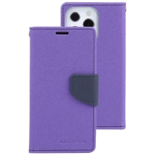 MERCURY Fancy Diary puzdro pre Apple iPhone 14 Pro - umelá koža - fialové