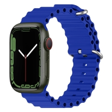 Řemínek pro Apple Watch 41mm / 40mm / 38mm - oceánský - silikonový - safírově modrý