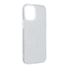 Kryt FORCELL Shining pro Apple iPhone 12 mini - plastový / gumový - stříbrný