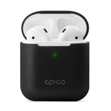 Puzdro/kryt pre Apple AirPods 2019 s bezdrôtovým puzdrom EPICO - Silikónové - Čierne
