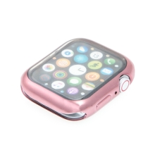 Kryt / obal pro Apple Watch Series 7 41mm - gumový - průhledný / růžový