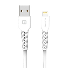 Nabíjecí kabel SWISSTEN pro Apple iPhone / iPad - USB-A / Lightning - 1m - bílý