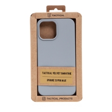Kryt TACTICAL Velvet Smoothie pro Apple iPhone 13 Pro Max - příjemný na dotek - silikonový - mlhavě šedý