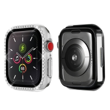Kryt / obal pro Apple Watch 41mm - s kamínky - plastový - průhledný