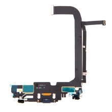 Napájací a dátový konektor s flex káblom + mikrofóny pre Apple iPhone 13 Pro Max - modrý - kvalita A+