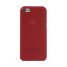 Kryt / obal pro Apple iPhone 7 / 8 / SE (2020) - ochrana čočky - ultratenký - plastový - matný - červený