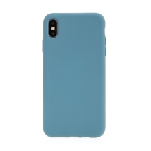 Kryt pro Apple iPhone Xs Max - příjemný na dotek - silikonový - šedivě modrý