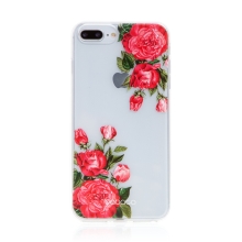 Kryt BABACO pro Apple iPhone 7 Plus / 8 Plus - gumový - průhledný - růže