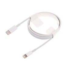Synchronizačný a nabíjací kábel USB-C s konektorom Lightning pre Apple iPhone / iPad / iPod - biely - 2 m