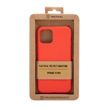 Kryt TACTICAL Velvet Smoothie pro Apple iPhone 11 Pro - příjemný na dotek - silikonový - chilli červený