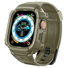 Kryt / pouzdro SPIGEN pro Apple Watch Ultra / Ultra 2 49mm - celotělové + řemínek - khaki zelený