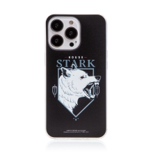 Kryt Hra o trůny pro Apple iPhone 13 Pro - Erb rodu Starků - zlovlk - gumový