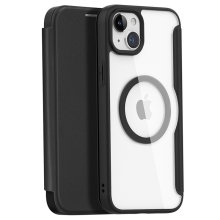 DUX DUCIS Skin X Case pre Apple iPhone 15 - Podpora MagSafe - Umelá koža - Čierna