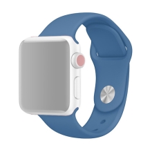 Remienok pre Apple Watch 41 mm / 40 mm / 38 mm - veľkosť S / M - silikónový - denimovo modrý