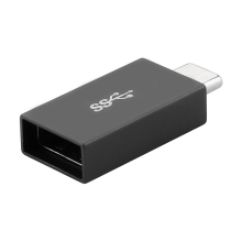 Přepojka / adaptér USB-C samec na USB-A 3.2 samice pro Apple MacBook - kovová - černá