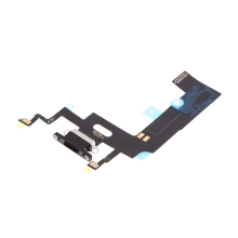 Napájecí a datový konektor s flex kabelem + GSM anténa + mikrofony pro Apple iPhone Xr - černý - kvalita A+
