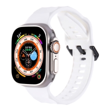 Řemínek pro Apple Watch Ultra 49mm / 45mm / 44mm / 42mm - vlnkový - silikonový - bílý