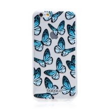 Kryt BABACO pro Apple iPhone 6 / 6S - gumový - modří motýli