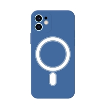 Kryt pro Apple iPhone 11 - MagSafe magnety - silikonový - s kroužkem - modrý