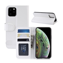 Pouzdro pro Apple iPhone 11 Pro - prostor pro platební karty - umělá kůže - bílé